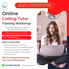 Here’s everything you get in our comprehensive training. We cover both game development with Scratch and app development with MIT App Inventor, giving you the practical skills and confidence to start teaching right away. No coding background required, we start from zero.