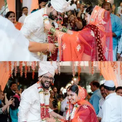 The Jaimala or Varmala ceremony is always full of fun and laughter. I capture both the formal exchange and the playful moments that follow.