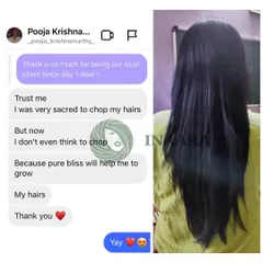 This client was scared to chop her hair, but now she doesn't even think about it because she trusts my Pure Bliss oil to help it grow back strong and healthy. Giving you hair confidence is my biggest goal.