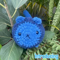 Hello, I'm Muffin the loaf cat! I'm a round, squishy, and very cute amigurumi cat. I can be made in any color combination you like, just place an order to get your own custom Muffin.