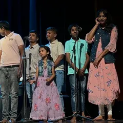 The young superstars from Srishti Special Academy taking the stage. Each child brought their unique voice and spirit to the performance. Moments like these, filled with courage and passion, are the most rewarding part of my work.