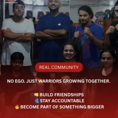 We are more than a gym; we are a real community. Here, you will build friendships, stay accountable, and become part of something bigger. We train together, struggle together, and win together.