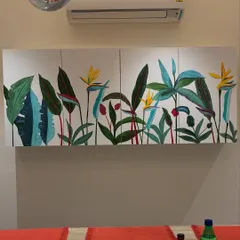 I love how a splash of color can completely transform a piece of furniture. This plain crockery unit in a Bangalore home became a vibrant canvas for a custom tropical mural, bringing the client's love for nature right into their dining space.