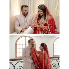 More sweet moments from Supriya and Karan's day. From a playful touch on the cheek to a shared smile, these are the honest emotions that make for timeless photos.