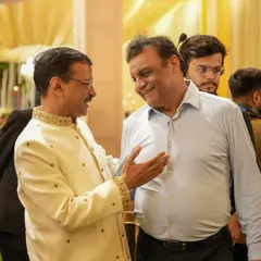 A candid moment of conversation with Delhi's Chief Minister, Mr. Arvind Kejriwal, at an event we catered. We are trusted by the city's most prominent personalities.