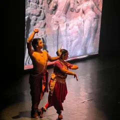 A moment from "Antardweep" at NCPA Mumbai. It was a pleasure brainstorming with Dr. Prachi Mehta Jariwala and her team of scholars to create this concept-based production.