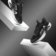 A dynamic composition for Fila sneakers. I used geometric blocks and a monochrome background to make the shoes pop, creating a sense of motion and modern style.