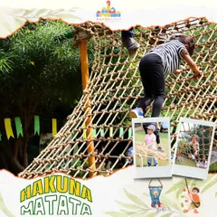 Climbing the cargo net is a great challenge that builds strength and problem-solving skills. Our instructors are always there to ensure safety and offer encouragement.