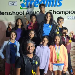 Our individual champions and medalists from a recent inter-school event. We had 6 individual champions across different age groups, a testament to their hard work and the dedication of our coaches.