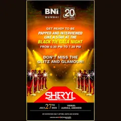 The official poster for my performance at the BNI Mumbai Black Tie Gala Night. I am experienced in providing entertainment for high-profile corporate and networking events.