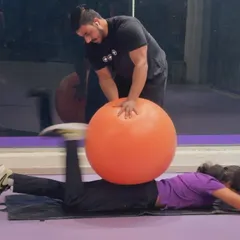This exercise, a Swiss ball hamstring curl, is excellent for preventing in-season injuries. It strengthens the hamstrings through both eccentric and concentric contractions, which is key for durability.