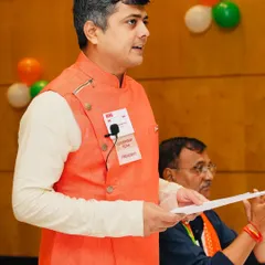 Sharing my knowledge is a core part of my practice. Here, I am addressing fellow entrepreneurs at a BNI meeting, explaining how the principles of Vastu and astrology are not just for homes, but are powerful tools for business growth and creating a positive corporate environment.