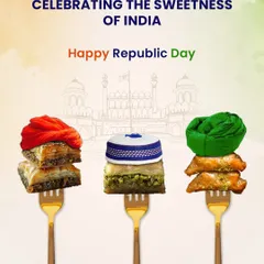 Celebrating the sweetness of India. Our creative take on Republic Day, featuring our baklava topped with turbans representing the diversity of our nation.