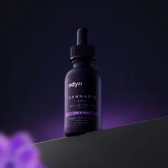 This moody, low-light shot for Odyn Cannabis Drops uses a single, focused light source to create a premium and mysterious feel. The purple tones connect with the branding and give the product a sophisticated edge.