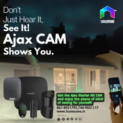 A modern security system lets you see what's happening, not just hear an alarm. This Ajax starter kit includes a camera, motion sensors, and door sensors, all linked to an app on your phone for live monitoring and peace of mind.