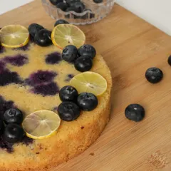 A slice of sunshine. My Lemon Blueberry Tea Cake is wonderfully moist and bursting with the zesty flavor of lemon and sweet blueberries.