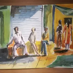 This watercolor piece is inspired by the amazing artist Milind Mulick. We often study the work of masters to learn new techniques for capturing scenes and figures.
