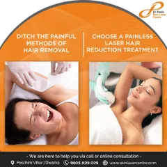 This visual compares the painful, temporary method of waxing with the comfortable and long lasting results of laser hair reduction. My goal is to provide a more effective and painless alternative.