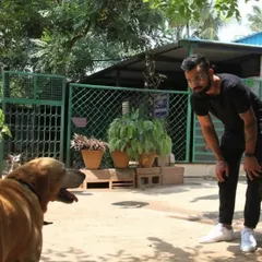 We have been lucky to see the kind and compassionate side of cricketer Virat Kohli up close during his visits to CARE. Here he is spending a quiet moment with one of our resident dogs.