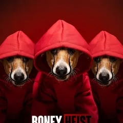 This is "Boney Heist," a fun concept I created for the CARE 2024 fundraising calendar. By dressing up these shelter dogs in a familiar theme, we grab attention and show their playful side, helping to raise funds and awareness for the shelter in a creative way.