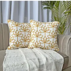 Add a touch of elegance to your sofa with our premium lotus embroidery cushion cover. This piece combines traditional craftsmanship with a modern aesthetic, perfect for a stylish home.