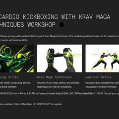 My Cardio Kickboxing with Krav Maga workshop is a high-energy fusion of fitness and self-defense. You'll burn fat, build strength, and learn real-world striking techniques.
