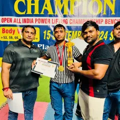 The result of hard work and proper guidance. Here I am with my student after his win at the All India Powerlifting Championship. His success is my success.
