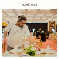 From founders to servers, our team puts heart into every detail. Here I am, personally overseeing the table setup to ensure everything is perfect for our clients. This is the hands on approach we are known for.