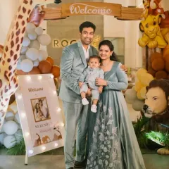 A grand entrance for a 'Lion King' themed first birthday. I capture the beautiful decor and the family's excitement at the start of the event.