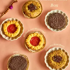 Our Rakhi Cookie Box, featuring a variety of beautiful and delicious cookies perfect for gifting.