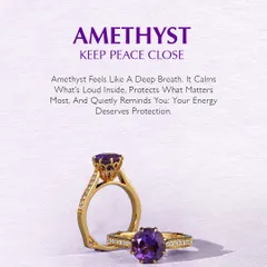 Amethyst: Keep peace close. Amethyst feels like a deep breath. It calms what is loud inside, protects what matters most, and quietly reminds you that your energy deserves protection.