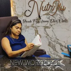 This is my new workplace, NutrItu, designed to be a space where we can work together to "Break Free from Diet Cults." I am focused on creating sustainable lifestyle changes, not prescribing restrictive diets.