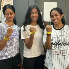 Congratulations to Saanvi, Meghana, and Vaishnavi. They have all earned their yellow bands at the intermediate level with their fantastic performances.