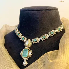 This classic Polki necklace has been one of my most popular pieces this season for a reason. It is perfect for anyone, whether you are the bride, her friend, or her mother, its timeless elegance is undeniable.