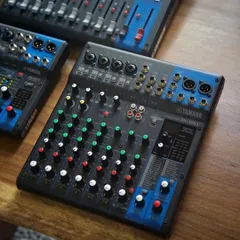 The compact and powerful Yamaha MG06X mixer. With 6 channels, SPX digital effects, and studio-grade preamps, it's a perfect solution for small-scale mixing, podcasting, or live streaming.