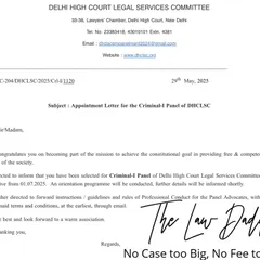 This appointment to the Criminal Panel-I of the Delhi High Court Legal Services Committee was a significant milestone. It represents years of dedication and qualifies me to handle the most serious criminal cases, an experience I share with my mentees.