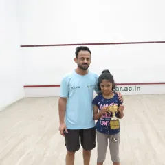 Sharing in the success of my students is the greatest reward. Here I am with Tulasi after she secured the runner-up position in the Girls U9 category.