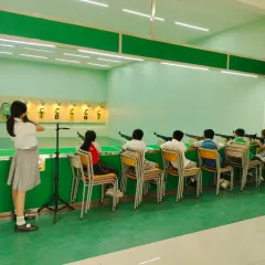 A full line of students from Greenwood Bannerghatta ready to begin their session. We can accommodate school groups of various sizes, ensuring each student receives the attention and guidance needed to learn and improve.