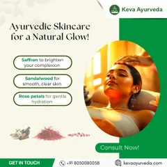 Achieve a natural glow with our specialized Ayurvedic skincare that uses powerful herbal ingredients. We use Saffron to brighten your complexion, Sandalwood for smooth and clear skin, and Rose Petals for gentle, effective hydration.