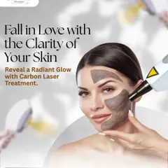 The Carbon Laser treatment, often called a "Hollywood Peel," is perfect for achieving a radiant glow. It's a gentle laser facial that helps with oily skin, enlarged pores, and overall skin clarity.