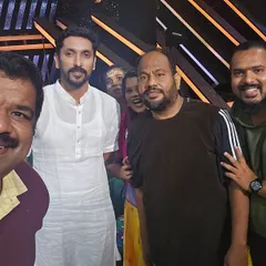 A happy selfie with the team and Shri Arun Yogiraj. His contribution to our nation's art and culture is immense.
