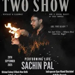 "One Day, Two Shows!" This poster announced a busy day with back-to-back performances in New Delhi and Ghaziabad.