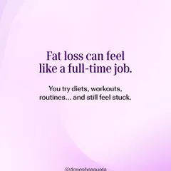 Many people try countless diets and workout routines but still feel stuck in their fat loss journey. This is often due to underlying medical reasons, not a lack of willpower. My approach is to first identify the root cause, such as a slow metabolism or hormonal imbalance, before creating a plan.