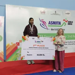 We are incredibly proud to see our fencer on the podium at the Asmita Fencing League, a Khelo India event. This second place finish is a testament to her elite skill and the high level competition we prepare for.