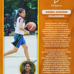 Meet our Founder, Adiba Mohsin. With over a decade of experience and a passion for gender inclusion in sports, she is the driving force behind our mission and success.