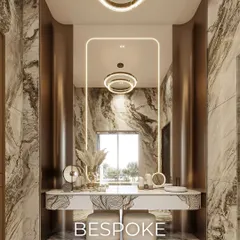 We craft bespoke bathrooms for ultimate luxury and refinement. This space features breathtaking marble textures, soft ambient lighting, and custom details, transforming a private oasis into a haven of indulgence.
