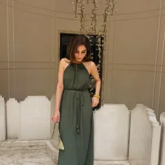 Goa nights done right. A picture from my trip with friends, wearing a beautiful green backless dress.