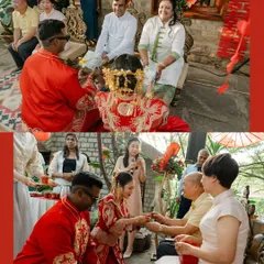 Moments from the Chinese tea ceremony, a ritual of respect and gratitude. We planned the ceremony flow to ensure both families could participate and understand the significance of these beautiful traditions.