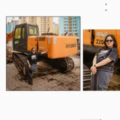 Street fashion meets industrial grit. We used a construction site as the backdrop to create a cool, edgy look that's all about owning your environment.