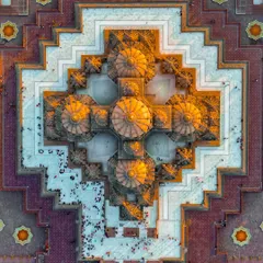 From above, the Akshardham temple in Delhi reveals a perfect, divine symmetry. My drone photography aims to uncover these hidden patterns in sacred architecture, showing a perspective that is both grand and serene.
